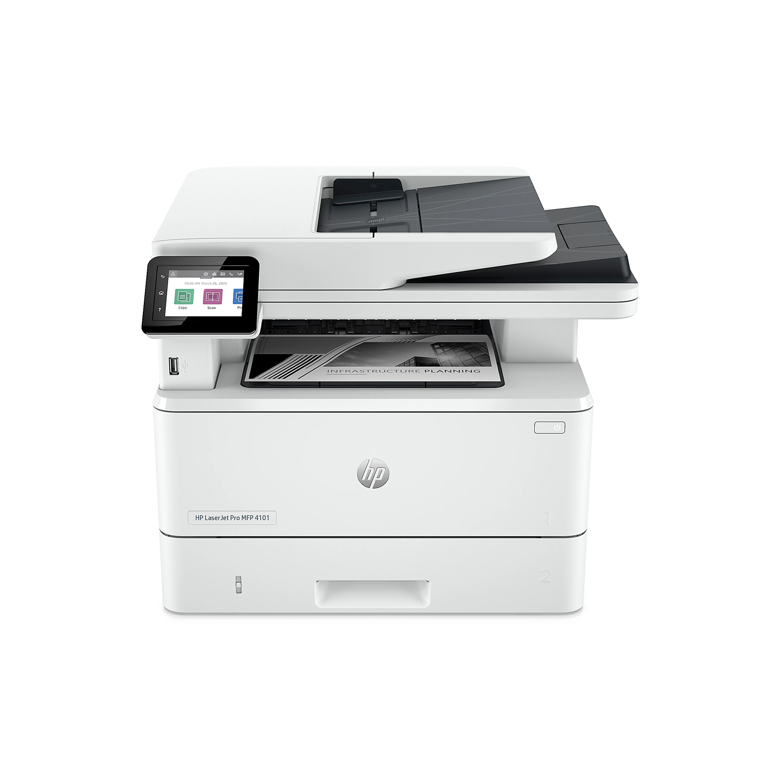 123printer Desk Certified Refurbished HP LaserJet Pro MFP 4101fdn Laser All-in-One Monochrome Printer